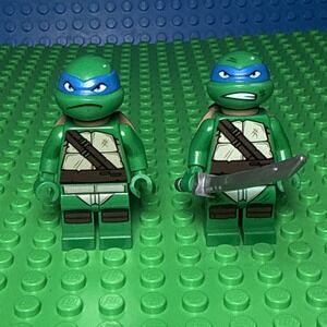 Lego Minifigure Teenage Mutant Ninja Turtles Leonardo Tnt009 Set Of 2